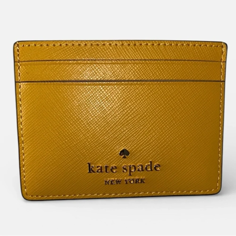Kate Spade Daffodi Madison Saffiano Leather Slim Small Card Holder